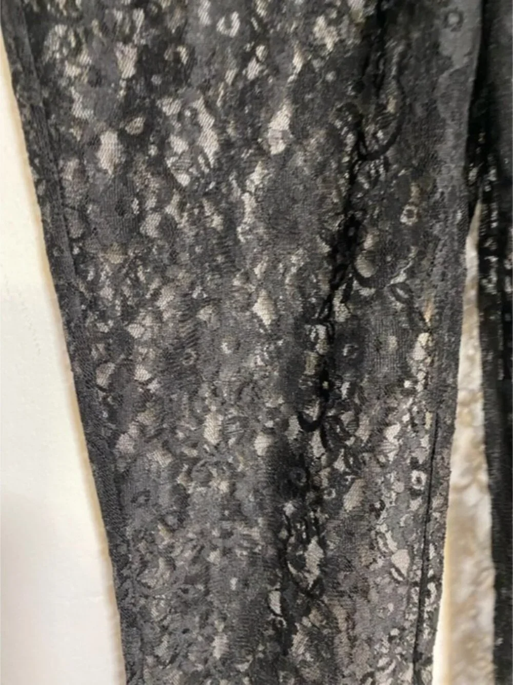 H&M Black Lace Sheer Leggings Size S - Picture 4 of 9